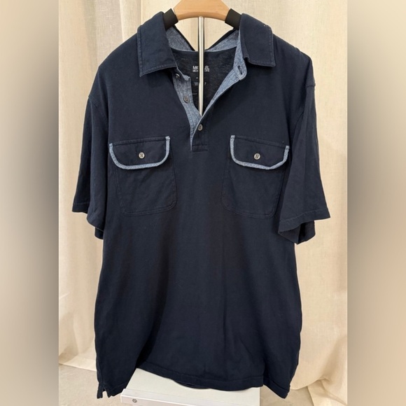 Michael Kors (MK) Men's Blue Two-Pocket Polo Shirt - Size Large - Picture 1 of 4